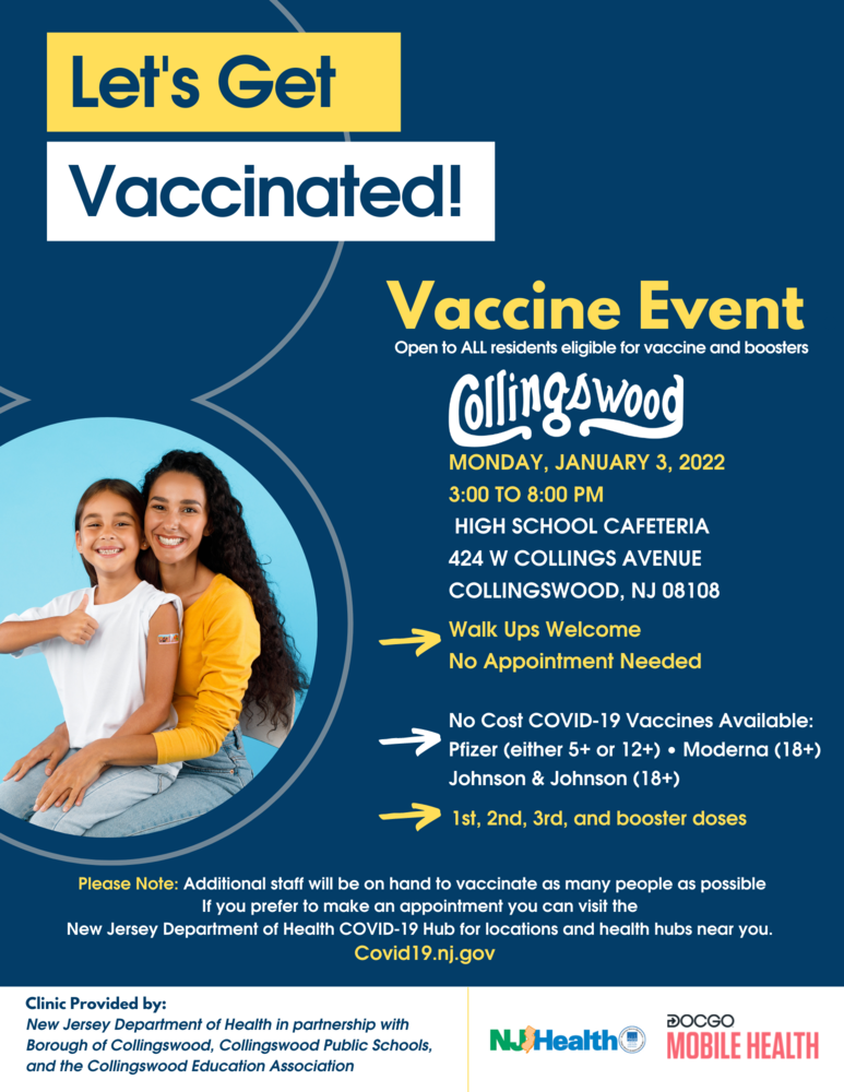 Vaccine Clinic January 3, 2022