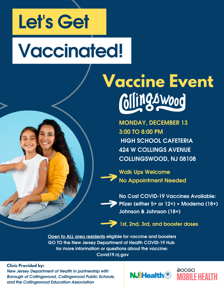 Vaccine Event: Monday, December 13th